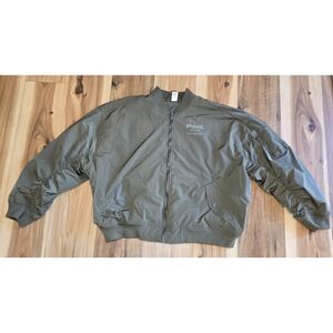 Victoria's Secret Pink‎ Oversize Parachute Bomber Jacket Womens Green Sz XXL
